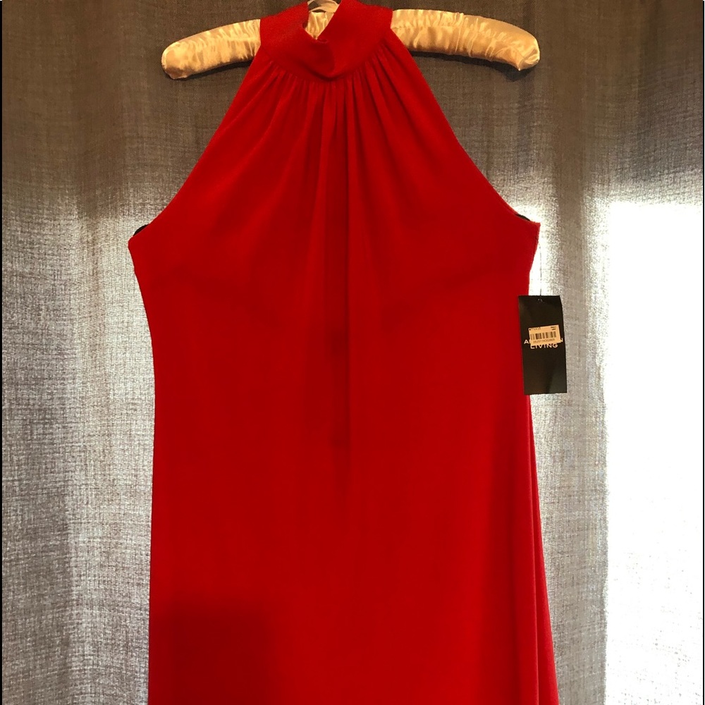 American Living Coral Mock Neck Jersey Dress New